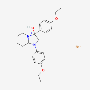 1,3-Bis(4-ethoxyphenyl)-3-hydroxy-2,3,5,6,7,8-hexahydroimidazo[1,2-a]pyridin-1-ium bromide