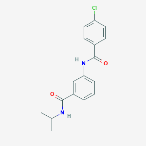 molecular formula C17H17ClN2O2 B267133 3-[(4-chlorobenzoyl)amino]-N-isopropylbenzamide 