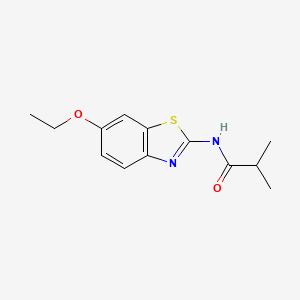 molecular formula C13H16N2O2S B2671330 N-(6-乙氧基-1,3-苯并噻唑-2-基)-2-甲基丙酰胺 CAS No. 15850-86-9