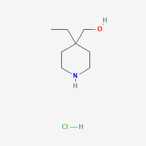 molecular formula C8H18ClNO B2671334 (4-Ethylpiperidin-4-yl)methanol hydrochloride CAS No. 1256643-15-8; 1332530-86-5