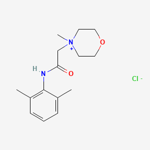 molecular formula C15H23ClN2O2 B2671338 4-(2-((2,6-Dimethylphenyl)amino)-2-oxoethyl)-4-methylmorpholin-4-ium chloride CAS No. 1219343-65-3