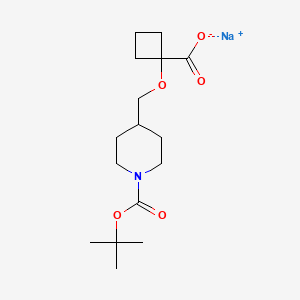 Sodium 1-{[1-(tert-butoxycarbonyl)piperidin-4-yl]methoxy}cyclobutanecarboxylate