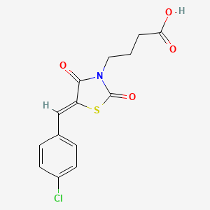 (Z)-4-(5-(4-chlorobenzylidene)-2,4-dioxothiazolidin-3-yl)butanoic acid