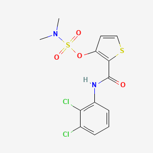 molecular formula C13H12Cl2N2O4S2 B2671342 2-[(2,3-二氯苯胺)羰基]-3-噻吩基-N,N-二甲基磺酸酯 CAS No. 344264-37-5