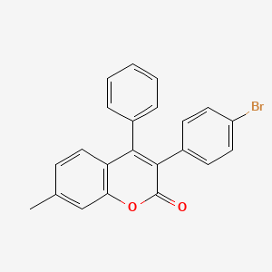 molecular formula C22H15BrO2 B2671344 3-(4-Bromophenyl)-7-methyl-4-phenylchromen-2-one CAS No. 331820-82-7