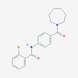 molecular formula C20H21BrN2O2 B267135 N-[4-(1-azepanylcarbonyl)phenyl]-2-bromobenzamide 