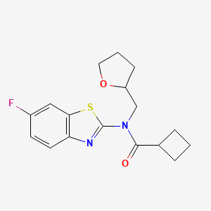 N-(6-fluorobenzo[d]thiazol-2-yl)-N-((tetrahydrofuran-2-yl)methyl)cyclobutanecarboxamide