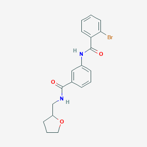 molecular formula C19H19BrN2O3 B267136 2-bromo-N-(3-{[(tetrahydro-2-furanylmethyl)amino]carbonyl}phenyl)benzamide 