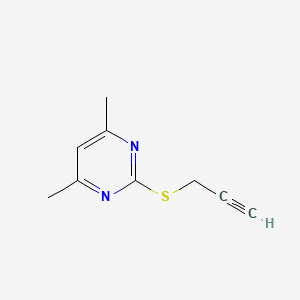 molecular formula C9H10N2S B2671360 4,6-二甲基-2-(丙-2-炔基硫基)嘧啶 CAS No. 312507-26-9