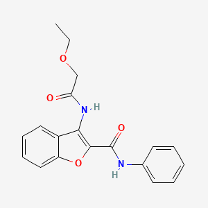 molecular formula C19H18N2O4 B2671361 3-(2-ethoxyacetamido)-N-phenylbenzofuran-2-carboxamide CAS No. 862829-66-1