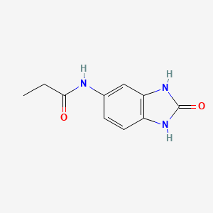 molecular formula C10H11N3O2 B2671365 N-(2-氧代-1,3-二氢苯并咪唑-5-基)丙酰胺 CAS No. 445410-25-3