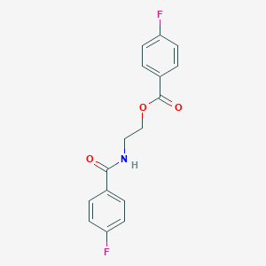 molecular formula C16H13F2NO3 B267137 2-[(4-Fluorobenzoyl)amino]ethyl 4-fluorobenzoate 