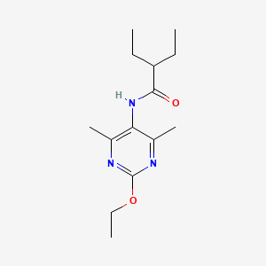 molecular formula C14H23N3O2 B2671374 N-(2-乙氧基-4,6-二甲基嘧啶-5-基)-2-乙基丁酰胺 CAS No. 1795299-67-0