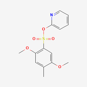 molecular formula C14H15NO5S B2671382 2-Pyridinyl 2,5-dimethoxy-4-methylbenzenesulfonate CAS No. 1374681-40-9