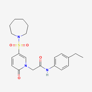 2-[5-(azepan-1-ylsulfonyl)-2-oxopyridin-1(2H)-yl]-N-(4-ethylphenyl)acetamide