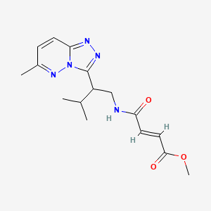 Methyl (E)-4-[[3-methyl-2-(6-methyl-[1,2,4]triazolo[4,3-b]pyridazin-3-yl)butyl]amino]-4-oxobut-2-enoate