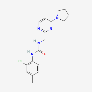 1-(2-Chloro-4-methylphenyl)-3-((4-(pyrrolidin-1-yl)pyrimidin-2-yl)methyl)urea