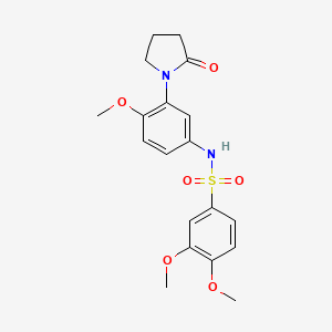 3,4-dimethoxy-N-(4-methoxy-3-(2-oxopyrrolidin-1-yl)phenyl)benzenesulfonamide