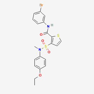 molecular formula C20H19BrN2O4S2 B2671404 N-(3-bromophenyl)-3-(N-(4-ethoxyphenyl)-N-methylsulfamoyl)thiophene-2-carboxamide CAS No. 1251595-24-0