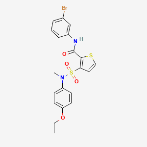 molecular formula C20H19BrN2O4S2 B2671404 N-(3-溴苯基)-3-(N-(4-乙氧苯基)-N-甲基磺酰)噻吩-2-甲酰胺 CAS No. 1251595-24-0