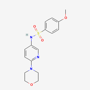 molecular formula C16H19N3O4S B2671407 4-甲氧基-N-(6-吗啉-3-吡啶基)苯磺酰胺 CAS No. 439095-80-4