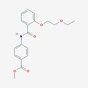 molecular formula C19H21NO5 B267141 Methyl 4-{[2-(2-ethoxyethoxy)benzoyl]amino}benzoate 