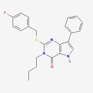 3-butyl-2-((4-fluorobenzyl)thio)-7-phenyl-3H-pyrrolo[3,2-d]pyrimidin-4(5H)-one