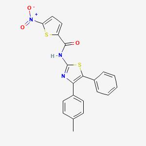 molecular formula C21H15N3O3S2 B2671417 N-[4-(4-methylphenyl)-5-phenyl-1,3-thiazol-2-yl]-5-nitrothiophene-2-carboxamide CAS No. 324758-71-6