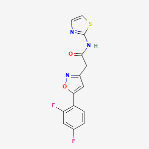 2-(5-(2,4-difluorophenyl)isoxazol-3-yl)-N-(thiazol-2-yl)acetamide