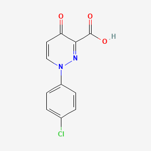 molecular formula C11H7ClN2O3 B2671449 1-(4-氯苯基)-4-氧代-1,4-二氢吡啶并[3]-3-羧酸 CAS No. 147920-34-1