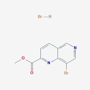 molecular formula C10H8Br2N2O2 B2671461 8-溴-1,6-萘啶-2-羧酸甲酯盐酸盐 CAS No. 2060035-98-3