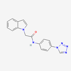 molecular formula C17H14N6O B2671462 N-(4-(1H-tetrazol-1-yl)phenyl)-2-(1H-indol-1-yl)acetamide CAS No. 1235365-42-0
