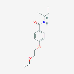 molecular formula C15H23NO3 B267147 N-(sec-butyl)-4-(2-ethoxyethoxy)benzamide 