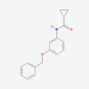 molecular formula C17H17NO2 B267148 N-[3-(benzyloxy)phenyl]cyclopropanecarboxamide 
