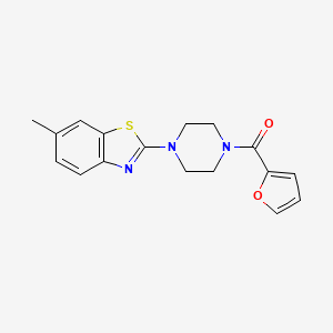 molecular formula C17H17N3O2S B2671481 Furan-2-yl(4-(6-methylbenzo[d]thiazol-2-yl)piperazin-1-yl)methanone CAS No. 897466-43-2