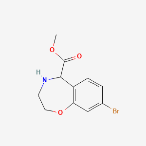 molecular formula C11H12BrNO3 B2671494 甲酸甲酯 8-溴-2,3,4,5-四氢-1,4-苯并噁唑-5-羧酸甲酯 CAS No. 2445784-11-0
