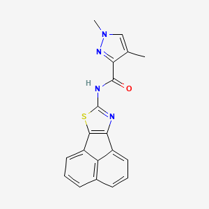 molecular formula C19H14N4OS B2671504 N-(蒽并[1,2-d]噻唑-8-基)-1,4-二甲基-1H-吡唑-3-甲酰胺 CAS No. 1211132-34-1