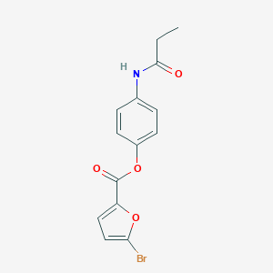 molecular formula C14H12BrNO4 B267153 4-(Propionylamino)phenyl 5-bromo-2-furoate 