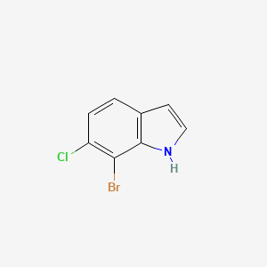 molecular formula C8H5BrClN B2671539 7-bromo-6-chloro-1H-indole CAS No. 1427439-04-0