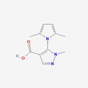 molecular formula C11H13N3O2 B2671557 5-(2,5-dimethyl-1H-pyrrol-1-yl)-1-methyl-1H-pyrazole-4-carboxylic acid CAS No. 1017666-40-8