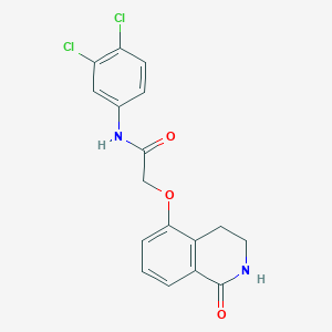 molecular formula C17H14Cl2N2O3 B2671564 N-(3,4-二氯苯基)-2-[(1-氧代-3,4-二氢-2H-异喹啉-5-基)氧基]乙酰胺 CAS No. 886933-19-3