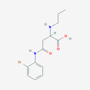 molecular formula C13H17BrN2O3 B2671571 4-((2-Bromophenyl)amino)-4-oxo-2-(propylamino)butanoic acid CAS No. 1048001-58-6
