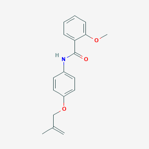 molecular formula C18H19NO3 B267158 2-methoxy-N-{4-[(2-methylprop-2-en-1-yl)oxy]phenyl}benzamide 