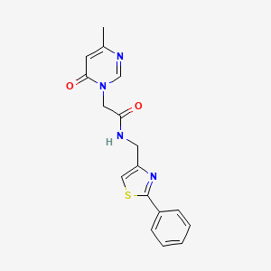 2-(4-methyl-6-oxopyrimidin-1(6H)-yl)-N-((2-phenylthiazol-4-yl)methyl)acetamide