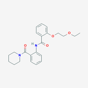 molecular formula C23H28N2O4 B267160 2-(2-ethoxyethoxy)-N-[2-(1-piperidinylcarbonyl)phenyl]benzamide 