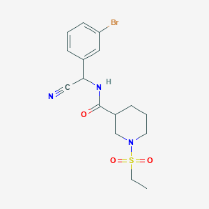 N-[(3-Bromophenyl)-cyanomethyl]-1-ethylsulfonylpiperidine-3-carboxamide