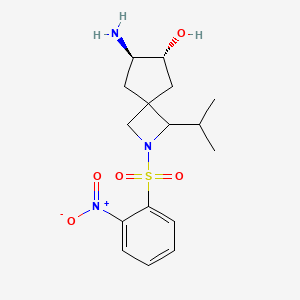 (6R,7R)-7-Amino-2-(2-nitrophenyl)sulfonyl-3-propan-2-yl-2-azaspiro[3.4]octan-6-ol