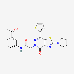 N-(3-acetylphenyl)-2-(4-oxo-2-(pyrrolidin-1-yl)-7-(thiophen-2-yl)thiazolo[4,5-d]pyridazin-5(4H)-yl)acetamide