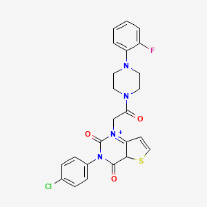 molecular formula C24H20ClFN4O3S B2671622 3-(4-氯苯基)-1-{2-[4-(2-氟苯基)哌嗪-1-基]-2-氧代乙基}-1H,2H,3H,4H-噻吩[3,2-d]嘧啶-2,4-二酮 CAS No. 1260926-73-5