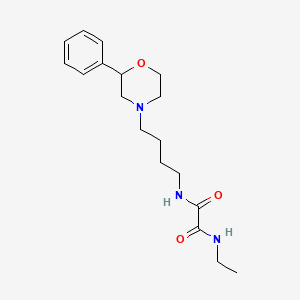 molecular formula C18H27N3O3 B2671624 N1-乙基-N2-(4-(2-苯基吗啉基)丁基)草酰胺 CAS No. 954085-87-1